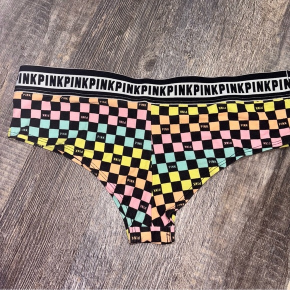 Victoria's Secret PINK Checkered Cheekster Panties Large EUC 2019 - Picture 7 of 8